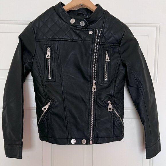 Urban Republic Other - Kid's Urban Republic Unisex Black Faux Leather Motorcycle Jacket Size 7/8